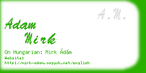 adam mirk business card
